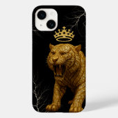 iPhone / iPad case Furious Golden King Tiger with (Achterkant)