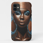 iPhone / iPad case Vrouw Mozaïek Koper Blauw (Achterkant)