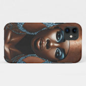 iPhone / iPad case Vrouw Mozaïek Koper Blauw (Achterkant (horizontaal))