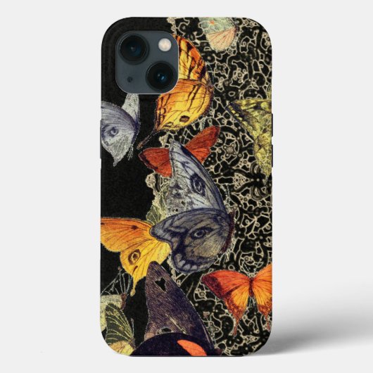 iPhone/iPad-draagtas, LACE OP ZWART MET BUTTERFLIE Case-Mate iPhone Case (Achterkant)
