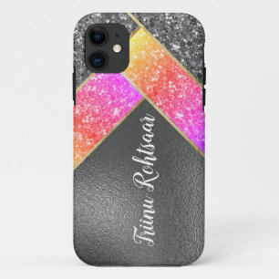 iPhone/iPad-draagtas met reserveglitter Silver iPhone 11 Hoesje