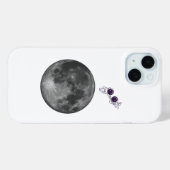 iPhone / iPad hoesAstronaut en Maan Ruimte iPhone Case-Mate iPhone Case (Achterkant (horizontaal))