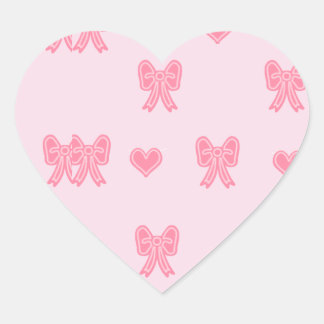 iPhone / iPad hoesje Cute Roze Strikken en Hartjes Hart Sticker