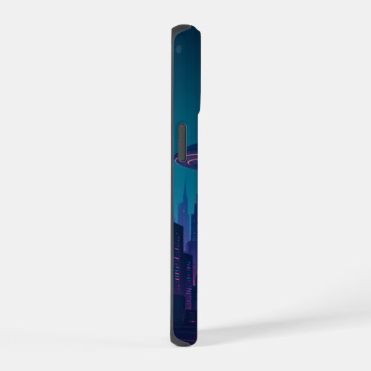 iPhone / iPad-hoesje Cyber City Glow iPhone 15 Hoesje (Rechterkant)