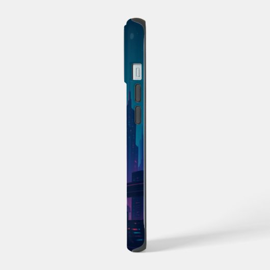 iPhone / iPad-hoesje Cyber City Glow iPhone 15 Hoesje (Linkerkant)