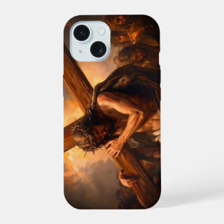 iPhone / iPad hoesje met Jezus die het Kruis draag iPhone 15 Hoesje