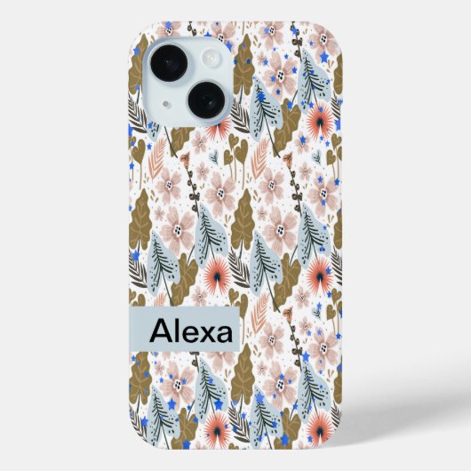 iPhone / iPad hoesje met Tropical Floral Design (Achterkant)