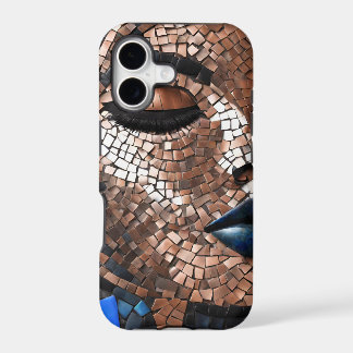 iPhone / iPad hoesje Vrouw Blauw Koper Mosiac