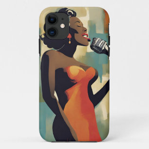 iPhone / iPad hoesje Vrouwelijke Nachtclub Zangere