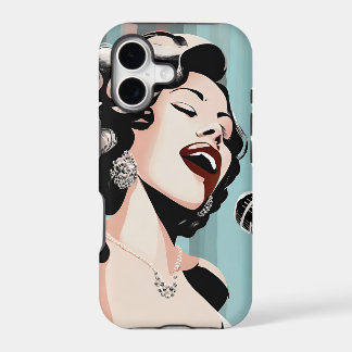 iPhone / iPad hoesje Vrouwelijke Nachtclubzangeres