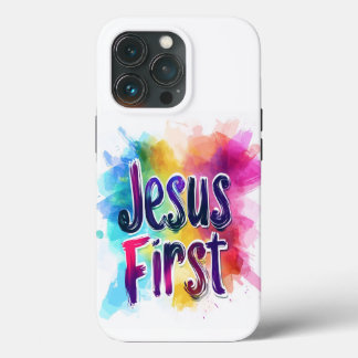 iPhone/iPad Jesus First iPhone 13 Pro Hoesje