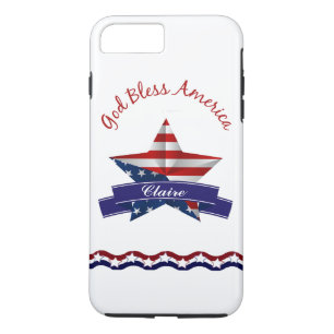 iPhone patriotique personnalisé 7 plus Coque