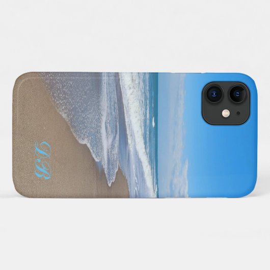 iPhone personnalisé / coque ipad avec vagues de pl (Dos (Horizontal))