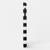iPhone, Plus ou Pro Coque - Bandes noires et blanc (Dos/Gauche)