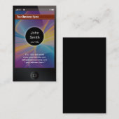 iPhone ressemble à un Carte de visite foncé (Devant / Derrière)