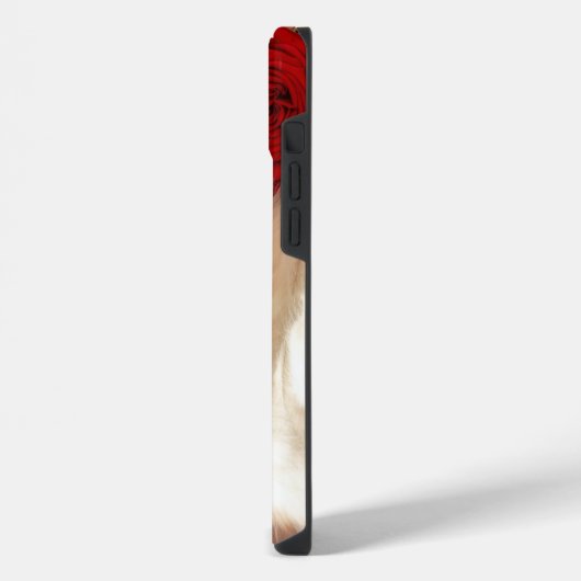 Iphone rose et chat 14 plus coque (Côté gauche)