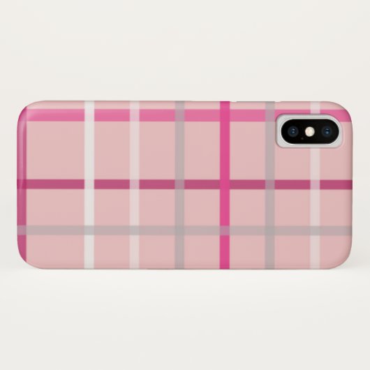 iPhone rose plaid / coque ipad (Dos (Horizontal))