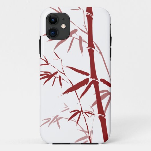 Iphone rouge Bamboo 5 Coque (Dos)