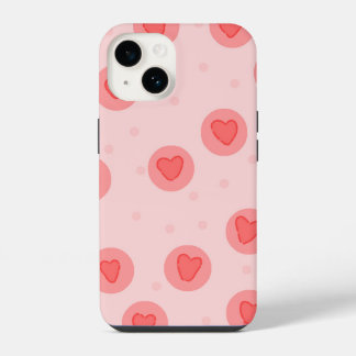 iPhone Roze hoesje | schattige liefde iPhone 14 Hoesje
