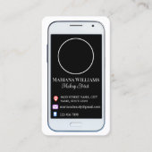 iPhone smartphone sociale media foto QR code chic Visitekaartje (Voorkant)