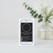 iPhone smartphone sociale media foto QR code chic Visitekaartje (Staand voorkant)