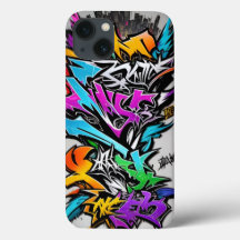 iPhone Stoere Hoesjes Full Color Abstracte Graffit