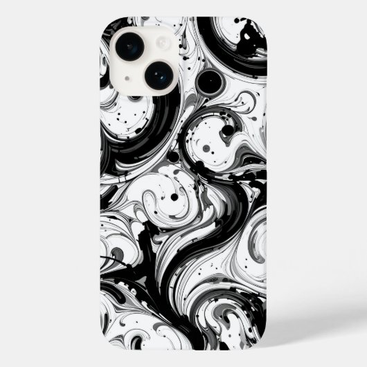 iPhone tourbillonnant noir et blanc / coque ipad (Verso)