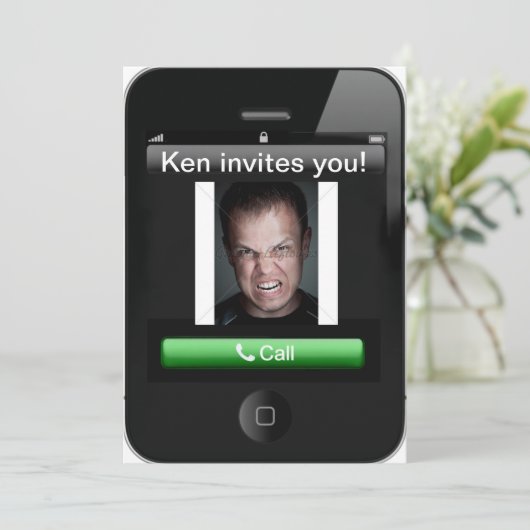 iPhone Uitnodiging (Staand voorkant)