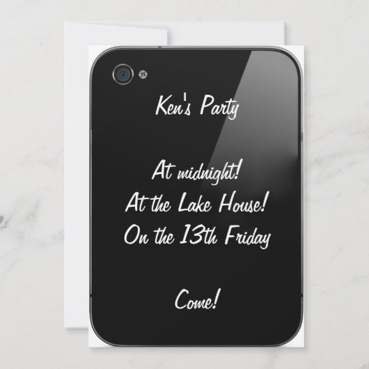 iPhone Uitnodiging (Achterkant)