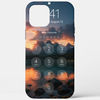 iPhone-vergrendelscherm Wachtwoord Bergmeer Zonson iPhone 12 Pro Max Hoesje