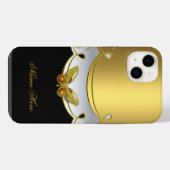iPhone Vert Or Noir Blanc Papillon (Verso Horizontal)