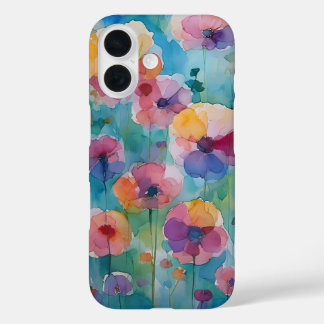 iPhone Waterverf Bloem Motief Pastel Hoesje