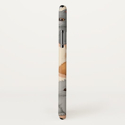 iPhone X Coque Cute chaton motif Téléphone Case (Dos/Droite)