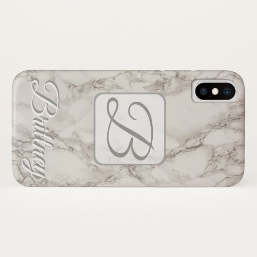 Iphone x coque en marbre (Dos (Horizontal))