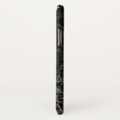 Iphone x coque en marbre noir personnalisé (Dos/Droite)