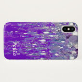 iPhone X Hoesje Abstract Paars Rain Design (Achterkant (horizontaal))
