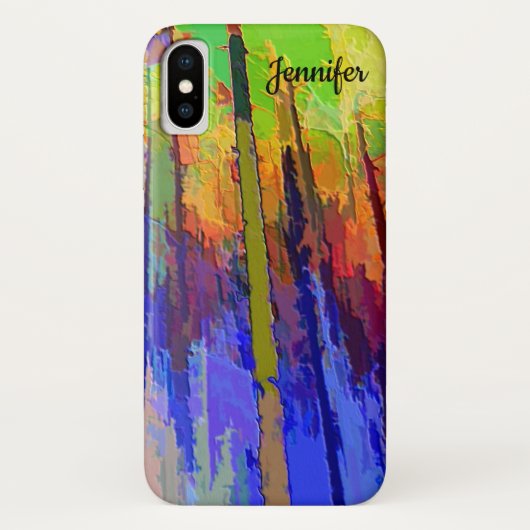 iPhone X-Hoesje in een Abstract kleurrijk boomontw Case-Mate iPhone Case (Achterkant)