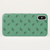 iPhone X hoesje in groen vlinderontwerp (Achterkant (horizontaal))