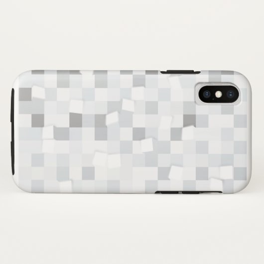 iPhone X White Abstract Design Hoesje (Achterkant (horizontaal))