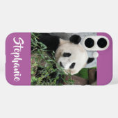 iPhone XR Coque géant Panda, orchidée, violet (Verso (horizontal))