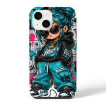 IPhones bedekken Chibi Hip-Hop Meisje