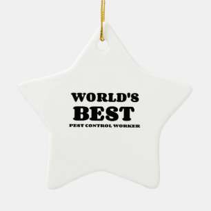 iPiccy-DesignWORLD'S BESTE PEST CONTROL-WERKER Keramisch Ornament