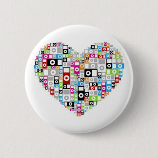 ipod hart ronde button 5,7 cm