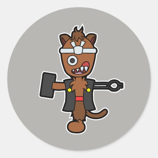 Ippon-datara, het Japanse smid monster Ronde Sticker (Voorkant)