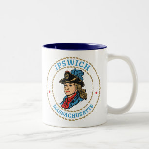 Ipswich Massachusetts Koloniaal Tweekleurige Koffiemok