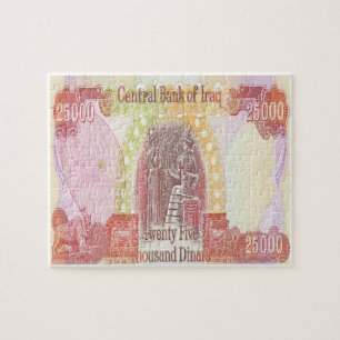 Iraaks 25.000 Dinar Note Money Legpuzzel