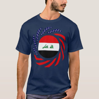 Iraaks-Amerikaanse multinationale patriotsvlag T-shirt