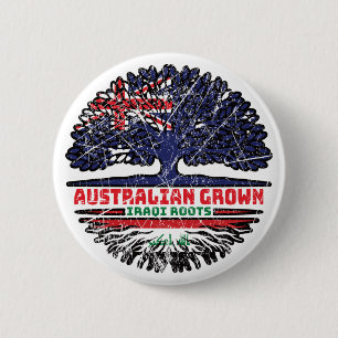 Iraakse Australische Australische ringbandvlag Ronde Button 5,7 Cm