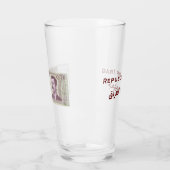 Iraakse dinar met Saddam Hoessein Glas (Links)