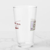Iraakse dinar met Saddam Hoessein Glas (Rechts)
